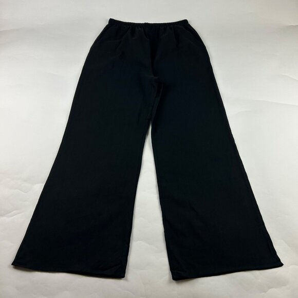 Billy J Black Lightweight Cotton Pull On Wide Leg Lounge Pant L - Picture 1 of 8